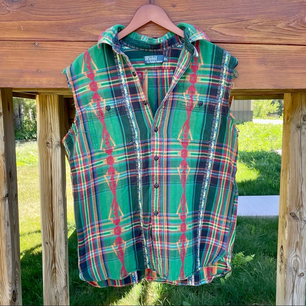 Men’s Polo Flannel Cut Off